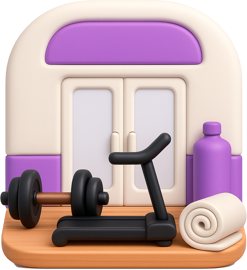Fitness, gyms & studios